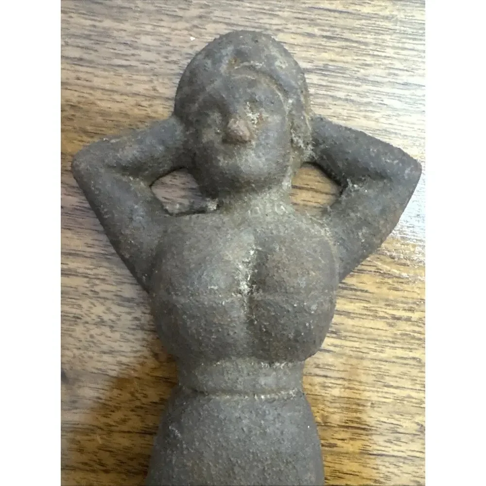 Vintage Boot Jack, Naughty Nellie Cast Iron Figural Boot Jack, Door Stop 10”